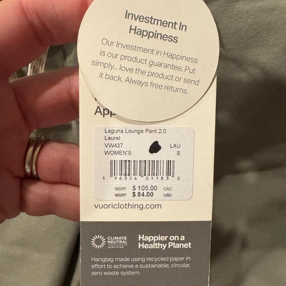 NWT Vuori Laguna Lounge Pant size Small - Picture 3 of 4